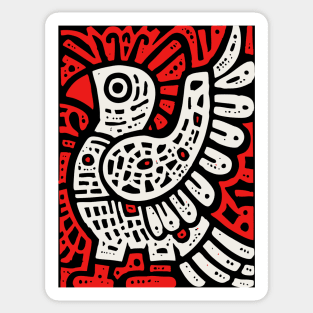 Psychedelic Tribal Eagle Sticker